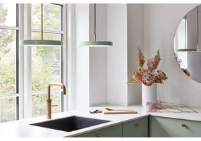 Светлозелена LED лампа за окачване с метален абажур ø 31 cm Asteria Mini - UMAGE