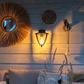 Класически външен фенер за стена надолу тъмно сив IP44 - Platar