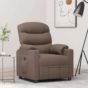 3143499 vidaXL Електрически реклайнер стол, таупе, текстил