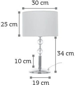 Настолна лампа InLight 3422-Chrome