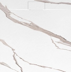 Корито за душ кабина Bazalt CARRARA WHITE 90x90