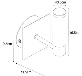 Модерна стенна лампа за баня стомана IP44 - Bath