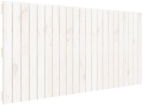 824869 vidaXL Стенна табла за спалня, бяла, 140x3x60 см, борово дърво масив