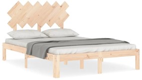 3193696 vidaXL Рамка за легло с табла Small Double масивна дървесина