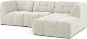 Бежов ъглов диван от прежда с примки от букле (десен ъгъл) Aloha – Makamii