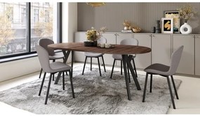 ФИОРА Светлосиво Таупе (тъкан Басэл 34)  - МОДЕРЕН ТАПИЦИРАН СТОЛ ЛОФТ ЗА ДНЕВНА/ ТРАПЕЗАРИЯ