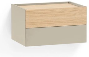 Нощно шкафче в светлосиво и естествен дъб Otto - Teulat