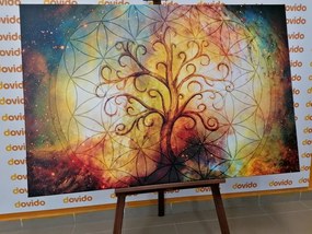 Картина на платно – Дърво с цвете на живота