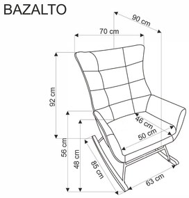 Люлеещо се кресло BAZALTO