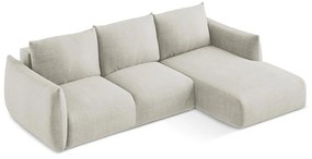 Бежов сгъваем ъглов диван (десен ъгъл) Leila – Makamii