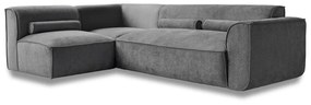 Сив ъглов диван (ляв ъгъл) Flex Felix – Miuform