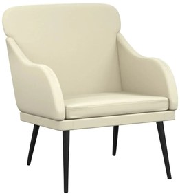 351425 vidaXL Фотьойл, кремав, 63x76x80 см, изкуствена кожа