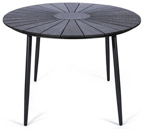 Черна градинска маса с плот от артдърво , 190 x 115 cm Marienlist - Bonami Selection