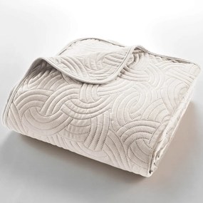 Кремаво комплект шалте и калъфка за възглавница 240x260 cm Solange – douceur d'intérieur