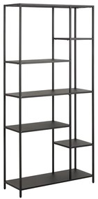 Черна метална библиотека 80x165 cm Newcastle – Actona