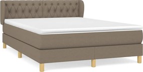 3127041 vidaXL Боксспринг легло с матрак, таупе, 140x190 см, плат