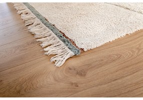 Син и кремав ръчно изработен памучен килим подходящ за пране 140x200 cm Lanes Vintage Blue – Lorena Canals