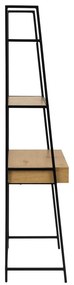 Черна етажерка в дъб 77x175 cm Seaford - Actona