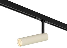 Модерен прожектор бежов с черен за 1-фазова релсова система - Slimline Uzzy