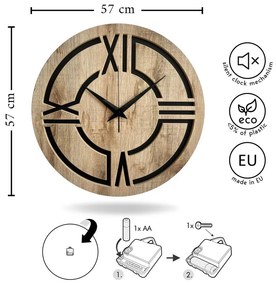 Стенен часовник ø 57 cm Ethan – Styler