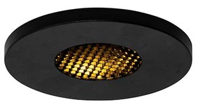 Комплект от 6 модерни вградени спота за баня черни IP54 - Shed Honey