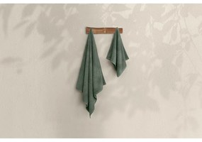 Зелена памучна кърпа и хавлия за баня в комплект от 2 броя - Foutastic