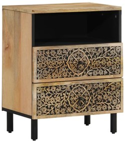 358222 vidaXL Нощно шкафче 50x33x60 см мангово дърво масив