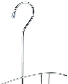 Висящ стоманен рафт за баня в блестящо сребро Martos - Allstar