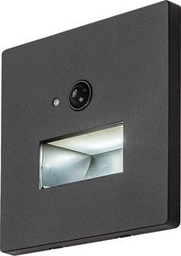 Rabalux 77197-LED Осветление за стълби с датчик за движение и сумрак LUNCA 1W/230V 3000/4500/6500K Черно
