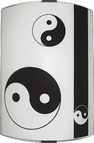 Аплик ИН-ЯН, 200х290, черен/бял, 1xE27