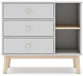 Бял нисък скрин за деца 90x81 cm Esteban - Marckeric