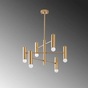 Висящо осветително тяло в златисто с метален абажур Gharib – Opviq lights