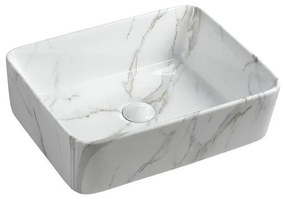 Sapho - Мивка за плот DALMA 47,5x37,5 см керамика/Carrara