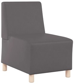 4108490 vidaXL Диван стол Сив 55 x 74 x 82 см Изкуствена кожа