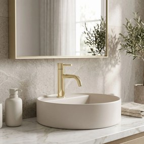 Смесител за мивка Rea Lungo L.Gold Low