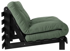 Зелен разтегателен диван 140 cm Roots Black Night – Karup Design
