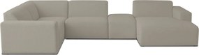 Светлокафяв ъглов диван от букле ("U" форма) Roxy – Scandic