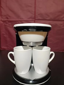 Втора ръка: Кафемашина First Austria FA-5453-2, 450W, Две чаши, Подвижен филтър, Бял