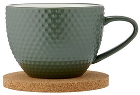 Зелена порцеланова чаша с чинийка 350 ml Abode - Ladelle