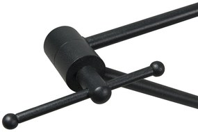 Висящ полилей черен с двойна кадифена абажура зелена със златен интериор - Blitz