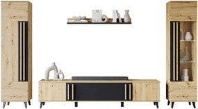 Секция за хол Helsinki II-Дърво-Черен