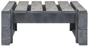 44696 vidaXL Градинска палетна табуретка, дърво, сива