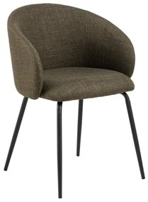 ЦЛЯРА Маслинено Зелено (тъкан Басэл 77)/крака черни - МОДЕРЕН ТАПИЦИРАН СТОЛ ЛОФТ ЗА ДНЕВНА/ТРАПЕЗАРИЯ/ОФИС