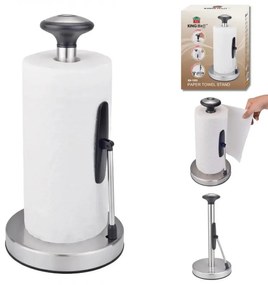 Поставка за кухненска хартия Kinghoff KH 1955, 36.5 см, Неръждаема стомана, Сребрист