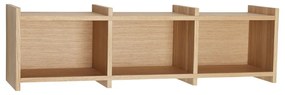 На няколко нива стенен рафт от декор от дъб в естествен цвят 80 cm Focal – Hübsch