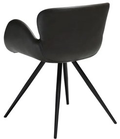 Сив тапициран трапезен стол с подлакътници Gaia – DAN-FORM Denmark