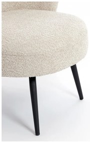 Кремав фотьойл от плат букле Dieyda - Light &amp; Living