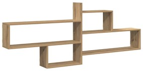 853325 vidaXL Стенен рафт, дъб артизан, 167,5x18x68 см, инженерно дърво