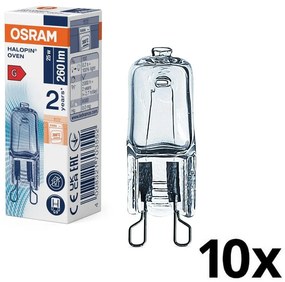 Комплект от 10 крушки за фурна HALOPIN G9/25W/230V 2700K - Osram