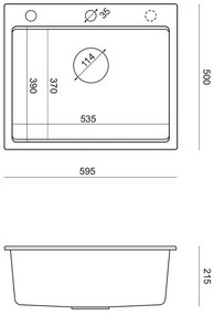 гранитна мивка KURT 110 WORKSTATION White